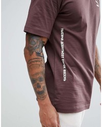 braunes T-Shirt mit einem Rundhalsausschnitt von Puma