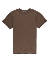 braunes T-Shirt mit einem Rundhalsausschnitt von John Elliott