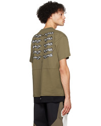 braunes T-Shirt mit einem Rundhalsausschnitt von ACRONYM
