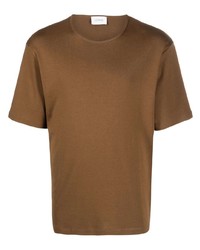 braunes T-Shirt mit einem Rundhalsausschnitt von Lemaire