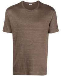braunes T-Shirt mit einem Rundhalsausschnitt von Malo