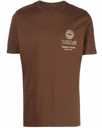 braunes T-Shirt mit einem Rundhalsausschnitt von Nike