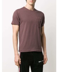 braunes T-Shirt mit einem Rundhalsausschnitt von Stone Island