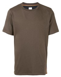 braunes T-Shirt mit einem Rundhalsausschnitt von Paul Smith
