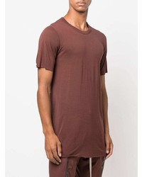 braunes T-Shirt mit einem Rundhalsausschnitt von Rick Owens