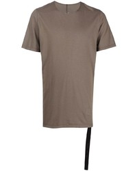 braunes T-Shirt mit einem Rundhalsausschnitt von Rick Owens DRKSHDW