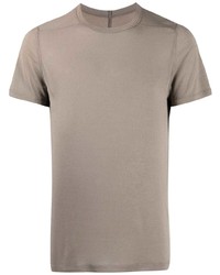 braunes T-Shirt mit einem Rundhalsausschnitt von Rick Owens