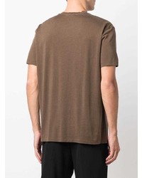 braunes T-Shirt mit einem Rundhalsausschnitt von Tom Ford