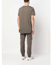 braunes T-Shirt mit einem Rundhalsausschnitt von Rick Owens DRKSHDW