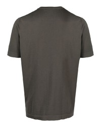 braunes T-Shirt mit einem Rundhalsausschnitt von D4.0