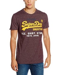 braunes T-Shirt mit einem Rundhalsausschnitt von Superdry