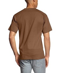braunes T-Shirt mit einem Rundhalsausschnitt