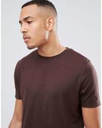 braunes T-Shirt mit einem Rundhalsausschnitt von Asos