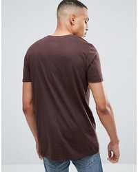 braunes T-Shirt mit einem Rundhalsausschnitt von Asos