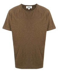 braunes T-Shirt mit einem Rundhalsausschnitt von YMC