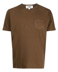 braunes T-Shirt mit einem Rundhalsausschnitt von YMC