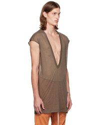 braunes Trägershirt von Rick Owens