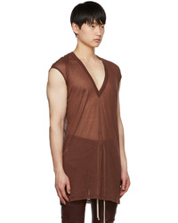 braunes Trägershirt von Rick Owens