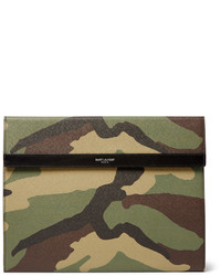 Camouflage Leder Clutch Handtasche