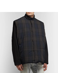 dunkelblaue ärmellose Jacke mit Schottenmuster von Fear Of God