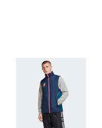 dunkelblaue ärmellose Jacke von adidas Originals