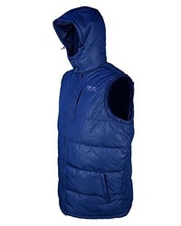 dunkelblaue ärmellose Jacke