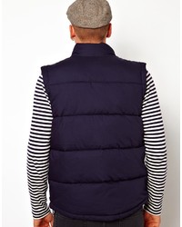 dunkelblaue ärmellose Jacke von Fred Perry