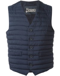 dunkelblaue ärmellose Jacke von Herno
