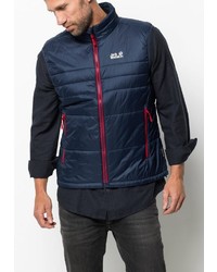 dunkelblaue ärmellose Jacke von Jack Wolfskin