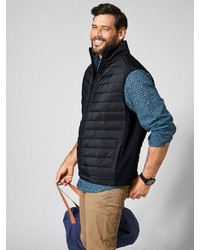 dunkelblaue ärmellose Jacke von MEN PLUS BY HAPPY SIZE