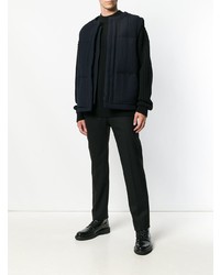 dunkelblaue ärmellose Jacke von Jil Sander