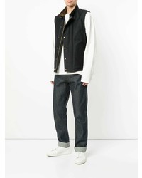 dunkelblaue ärmellose Jacke von Addict Clothes Japan