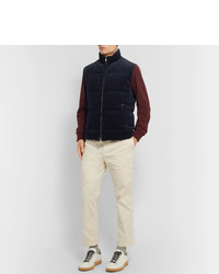 dunkelblaue ärmellose Jacke von Brunello Cucinelli