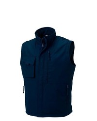 dunkelblaue ärmellose Jacke von Russell