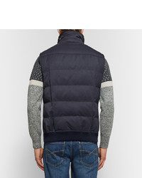 dunkelblaue ärmellose Jacke von Brunello Cucinelli