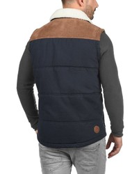 dunkelblaue ärmellose Jacke von Solid