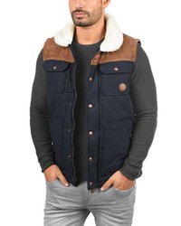 dunkelblaue ärmellose Jacke von Solid