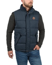 dunkelblaue ärmellose Jacke von Solid