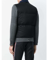 dunkelblaue ärmellose Jacke von Thom Browne