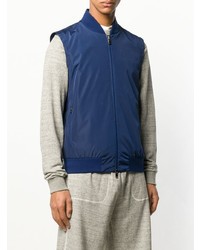 dunkelblaue ärmellose Jacke von Z Zegna