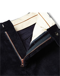 dunkelblaue Anzughose aus Cord