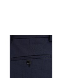 dunkelblaue Anzughose mit Karomuster von Benvenuto