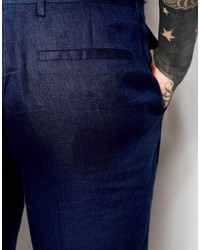 dunkelblaue Anzughose von Asos