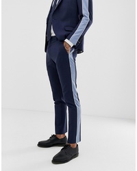 dunkelblaue Anzughose von Twisted Tailor