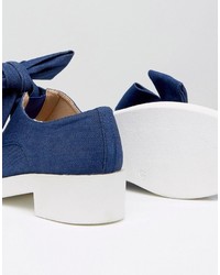 dunkelblaue Ballerinas von Asos