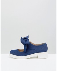 dunkelblaue Ballerinas von Asos