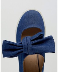 dunkelblaue Ballerinas von Asos