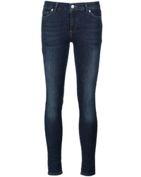 dunkelblaue enge Jeans aus Baumwolle von Anine Bing