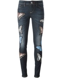 dunkelblaue enge Jeans aus Baumwolle von Philipp Plein
