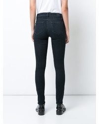 dunkelblaue enge Jeans aus Baumwolle von Paige